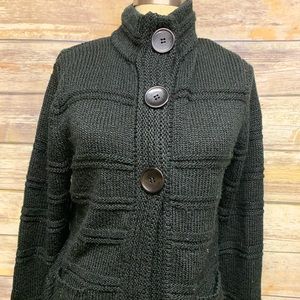 Black cardigan sweater